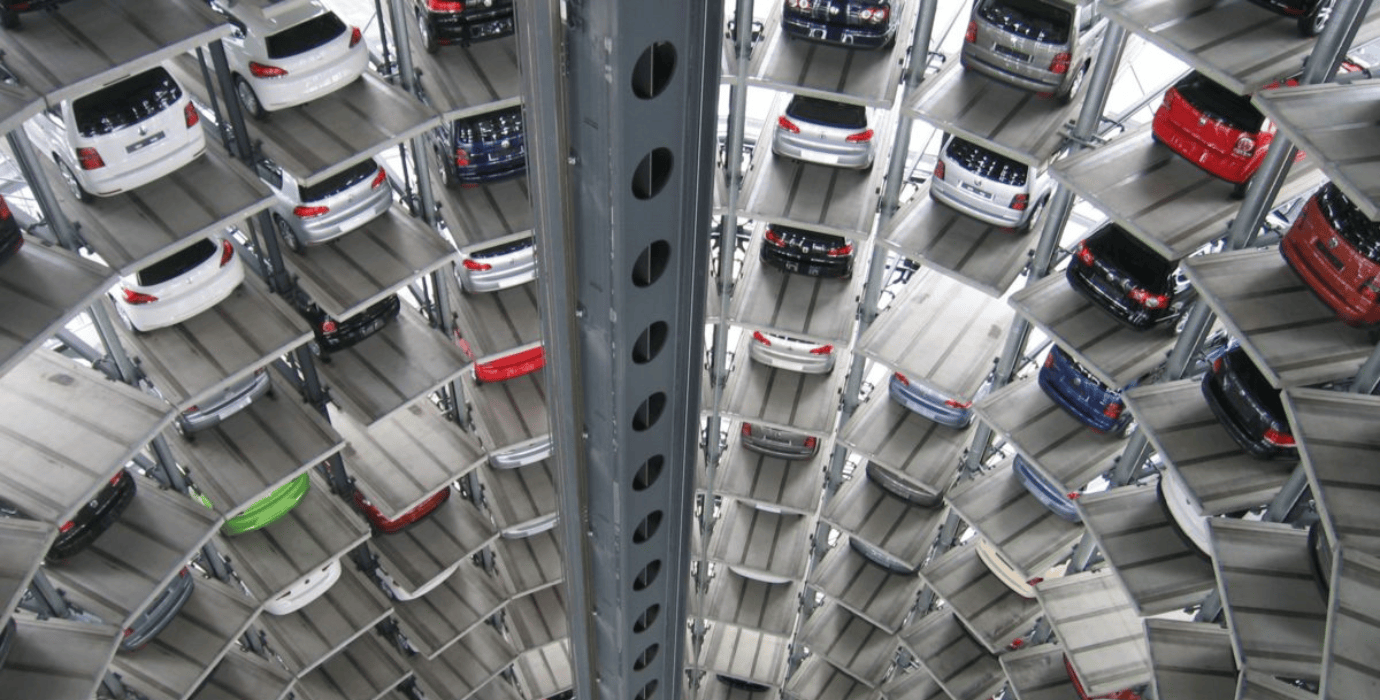 Parking de stationnement dans une tour