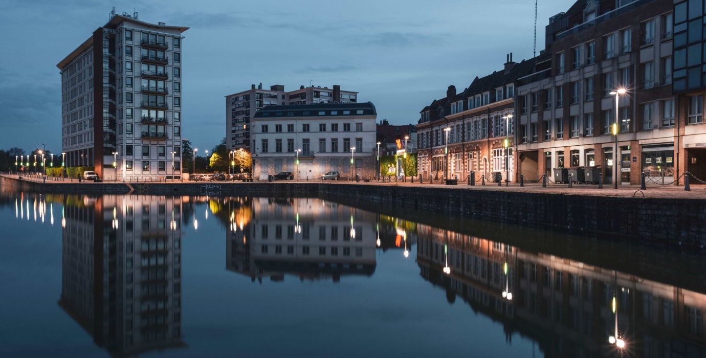 Ville de Lille en fin de journée