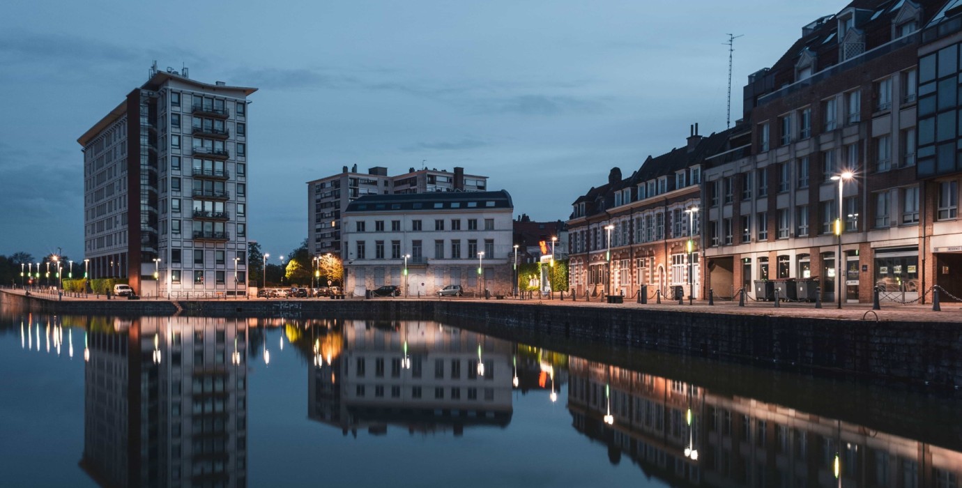 Ville de Lille en fin de journée