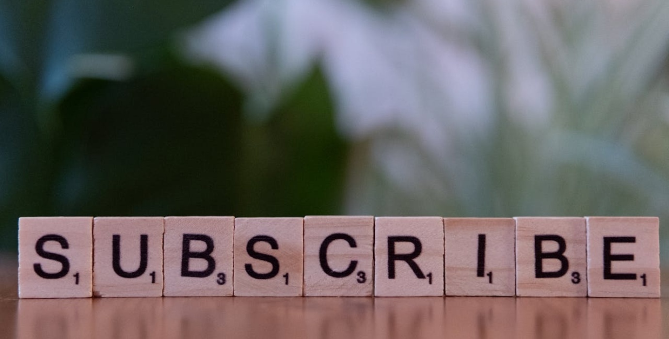 lettres qui écrivent "subscribe"